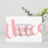 Uitnodiging voor het derde verjaardagsfeest van ee (Staand voorkant)