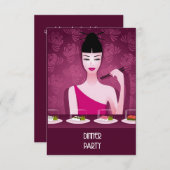 uitnodiging voor het diner sushi (Voorkant / Achterkant)