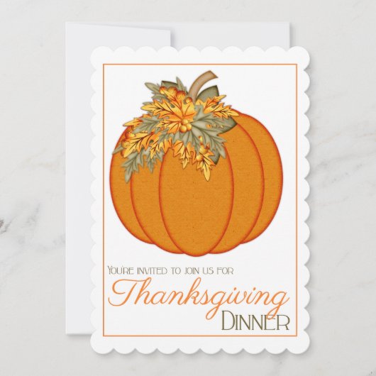 Uitnodiging voor het diner van de Thanksgiving va (Voorkant)