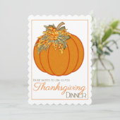 Uitnodiging voor het diner van de Thanksgiving va (Staand voorkant)