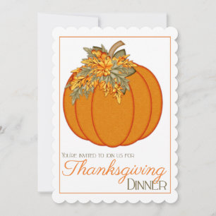 Uitnodiging voor het diner van de Thanksgiving va