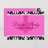 Uitnodiging voor het dinerfeest (Voorkant / Achterkant)