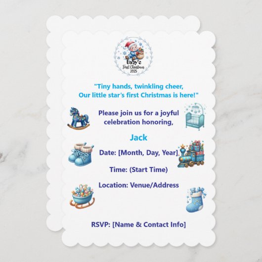 Uitnodiging voor het eerste kerstfeest van Invitat (Voorkant / Achterkant)