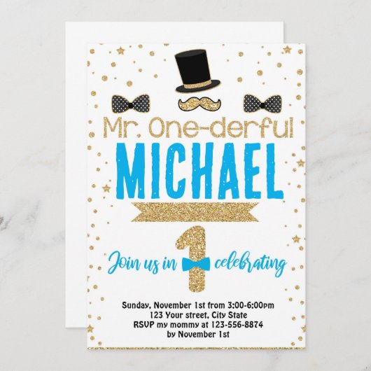 Uitnodiging voor het eerste verpartyfeest van mene (Voorkant / Achterkant)