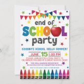 Uitnodiging voor het eindejaarsfeest, zomergraad  (Voorkant)