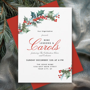 Uitnodiging voor het Elegant Lessons and Carols-pr