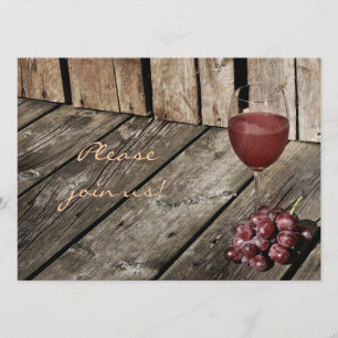 Uitnodiging voor het eten van wijn