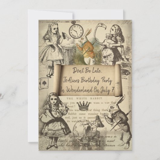 Uitnodiging voor het evenement Wonderland (Voorkant)