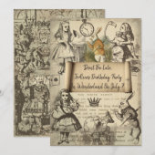 Uitnodiging voor het evenement Wonderland (Voorkant / Achterkant)