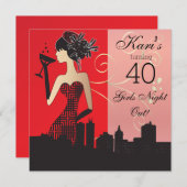 Uitnodiging voor het feest ter ere van je 40e verj (Voorkant / Achterkant)