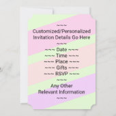 Uitnodiging voor het geometrisch getinte "79e verj (Achterkant)