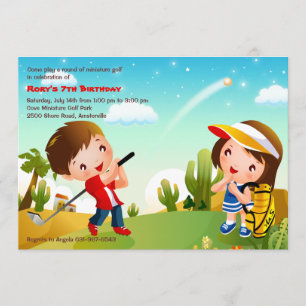 Uitnodiging voor het Golf van kinderen