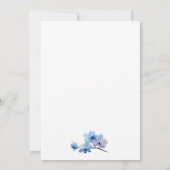 Uitnodiging voor het huwelijk | Blauwe orchidee (Achterkant)