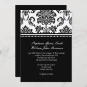 Uitnodiging voor het huwelijk tussen zwarte en wit (Voorkant / Achterkant)