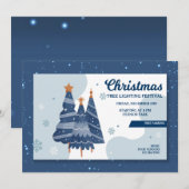 Uitnodiging voor het kerstboomverlichtingsfestival (Voorkant / Achterkant)