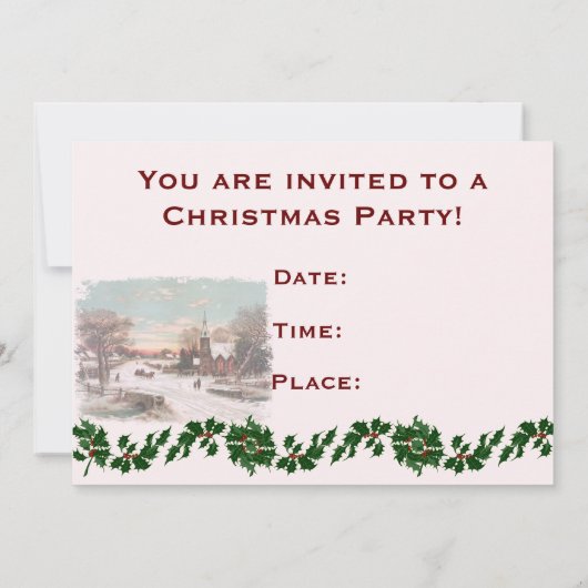 Uitnodiging voor het kerstfeest (Achterkant)