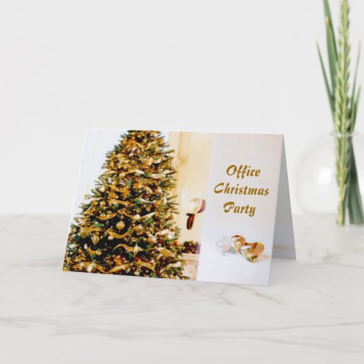 Uitnodiging voor het kerstfeest in kantoor (Voorkant)