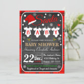 Uitnodiging voor het kerstfeest van het Baby showe (Staand voorkant)