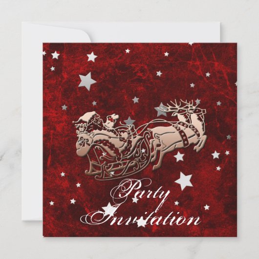 Uitnodiging voor het Kerstmanfeest (Voorkant)