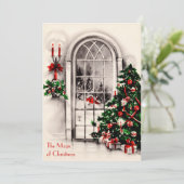 Uitnodiging voor het kerstvenster (Staand voorkant)