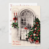 Uitnodiging voor het kerstvenster (Voorkant / Achterkant)