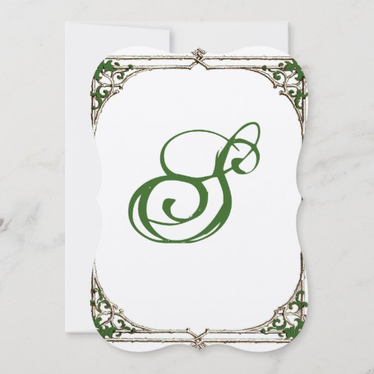 uitnodiging voor het Lijst Twig Ivy Wedding (Achterkant)