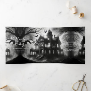 Uitnodiging voor het Macabre Manor Halloween Party