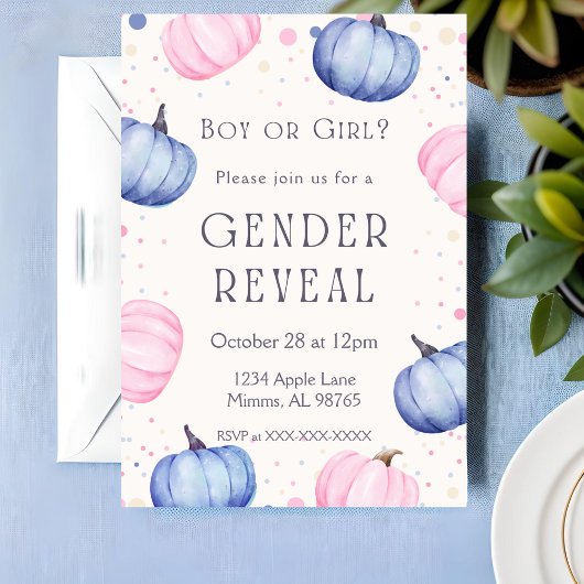 Uitnodiging voor het onthullen van het geslacht in