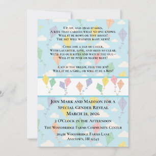 Uitnodiging voor het onthullen van het geslacht 'O