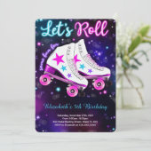 Uitnodiging voor het Rollerskaten (Staand voorkant)