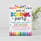 Uitnodiging voor het schoolfeest aan het einde van (Staand voorkant)