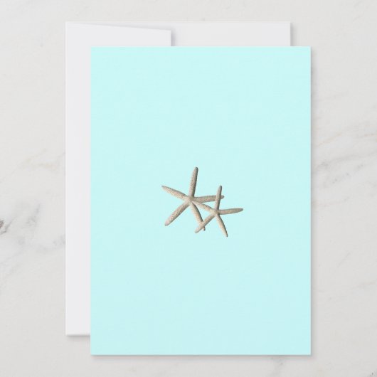 uitnodiging voor het strand van Starfish (Achterkant)