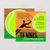 Uitnodiging voor het Tennis-toernooi 2 (Voorkant / Achterkant)