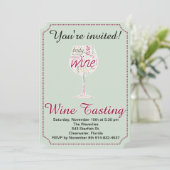 Uitnodiging voor het testen van wijn die u kunt aa (Staand voorkant)