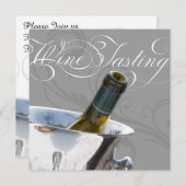 Uitnodiging voor het uittesten van wijn (Voorkant / Achterkant)