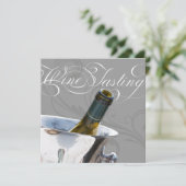 Uitnodiging voor het uittesten van wijn (Staand voorkant)