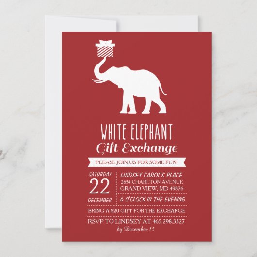 Uitnodiging voor het uitwisselen van geschenken vo (Voorkant)
