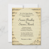  uitnodiging voor het uitzenden van muziek op blad (Voorkant)