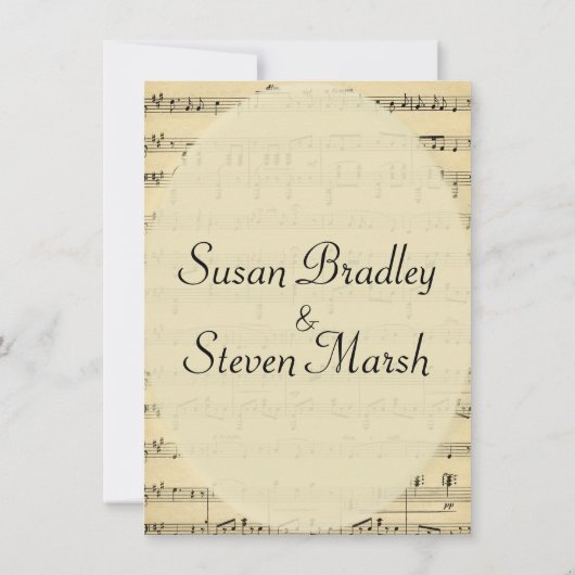 uitnodiging voor het uitzenden van muziek op blad (Achterkant)