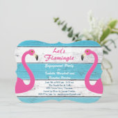 Uitnodiging voor het verlovingsfeest met Blauwe en (Staand voorkant)