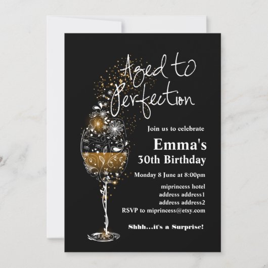 Uitnodiging voor het verouderen van wijn (Voorkant)