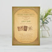  uitnodiging voor het wereldreisbureau Mitzvah (Staand voorkant)