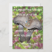 Uitnodiging voor het zoenen van paddenstoelen (Achterkant)