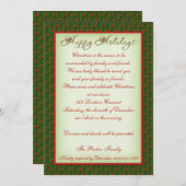 Uitnodiging voor Holly en Ivy kerst (Voorkant / Achterkant)