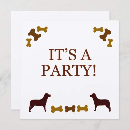 Uitnodiging voor honden (Voorkant / Achterkant)