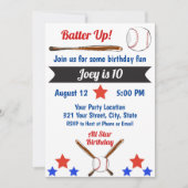 Uitnodiging voor honkbal op zondag (Voorkant)