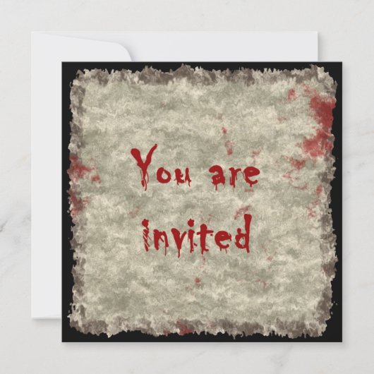 Uitnodiging voor Horror Party (Voorkant)