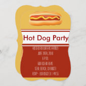 Uitnodiging voor hot-Dog-partij (Voorkant / Achterkant)