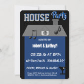 Uitnodiging voor House Party (Voorkant)