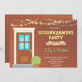 Uitnodiging voor huisverwarming van deuren (Voorkant / Achterkant)